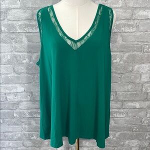 Torrid Green Embellished Sleeveless Tank Top
